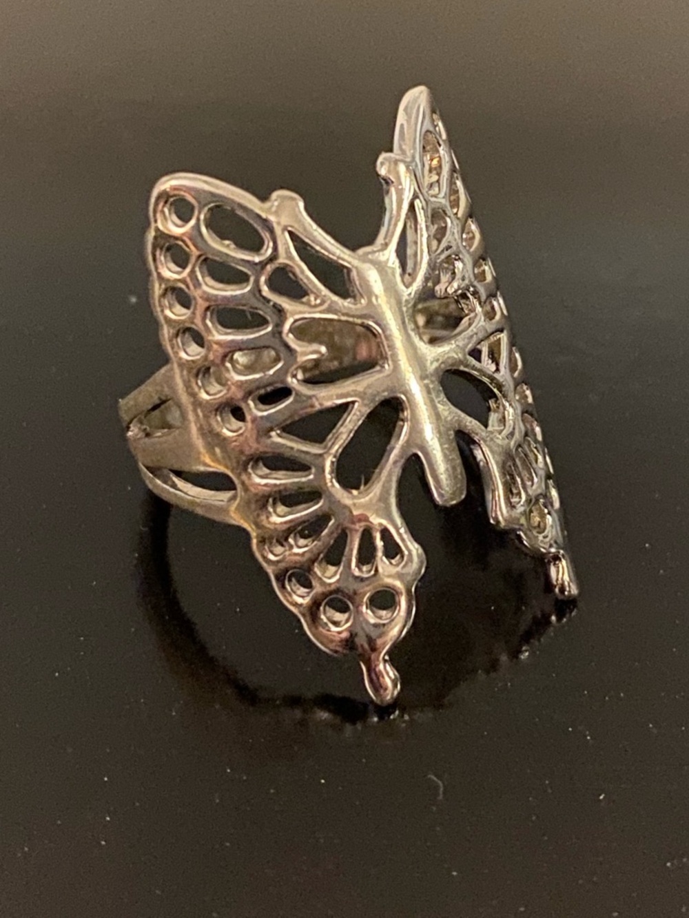 Sterling Silver Filigree Butterfly Ring size 7.5